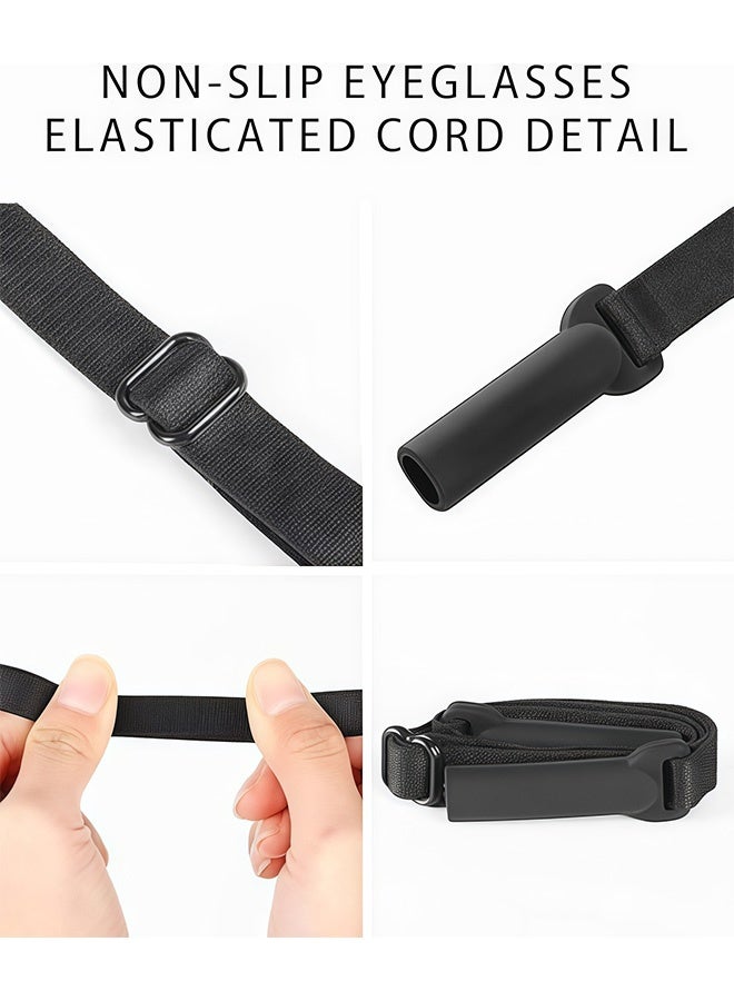 5 Pcs Adjustable Universal Glasses Straps Durable Non- Slip Eyewear Retainers for Sports Outdoor Activities Travel Beach Hiking Fits Sunglasses Reading Glasses for Men Women Kids - Image 3